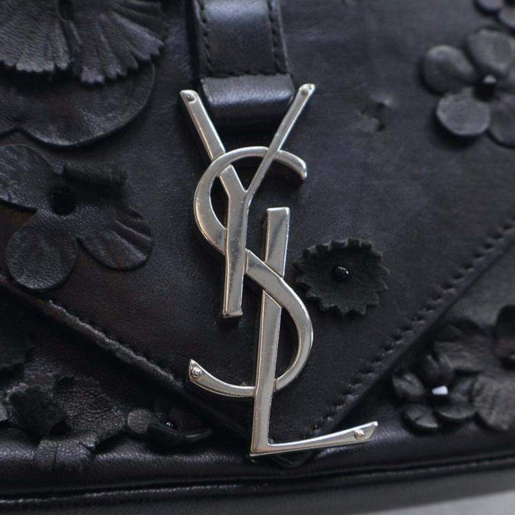 Pre Owned Saint Laurent Baby Lambskin/Beads Monogram Matelasse Classic Bag