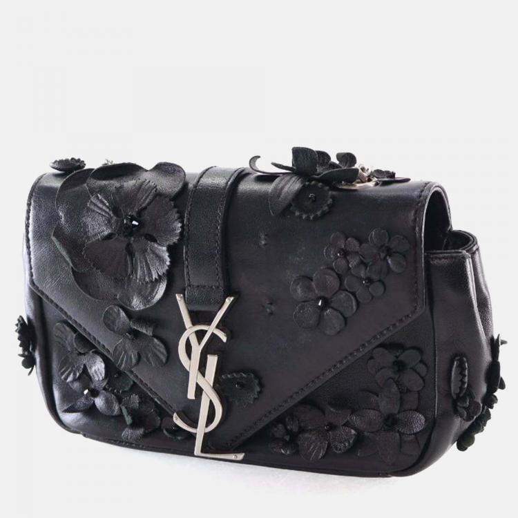 Pre Owned Saint Laurent Baby Lambskin/Beads Monogram Matelasse Classic Bag