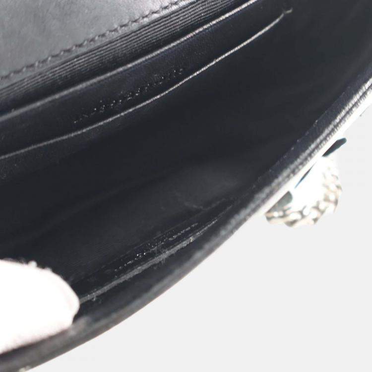 Pre Owned Saint Laurent Baby Lambskin/Beads Monogram Matelasse Classic Bag