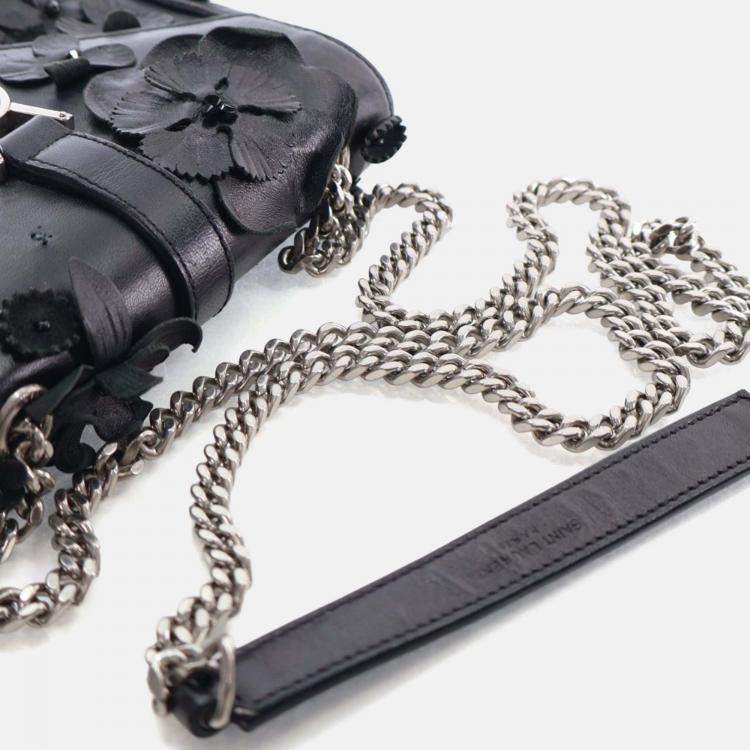 Pre Owned Saint Laurent Baby Lambskin/Beads Monogram Matelasse Classic Bag