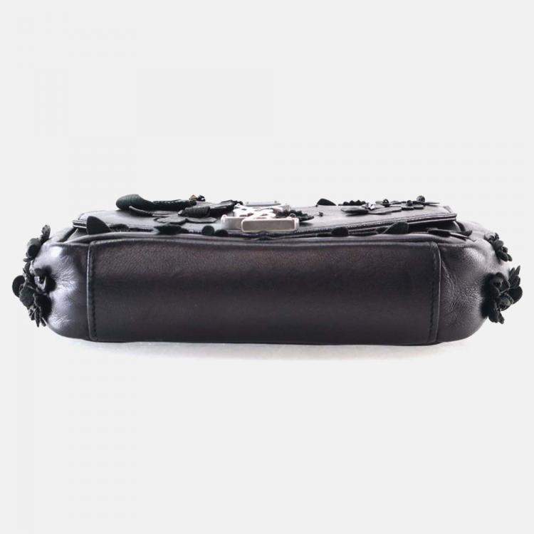 Pre Owned Saint Laurent Baby Lambskin/Beads Monogram Matelasse Classic Bag