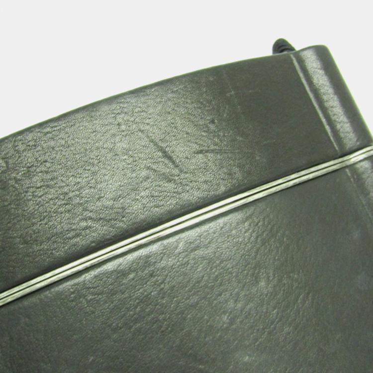 Pre Owned Yves Saint Laurent Opium Leather Shoulder Bag Black