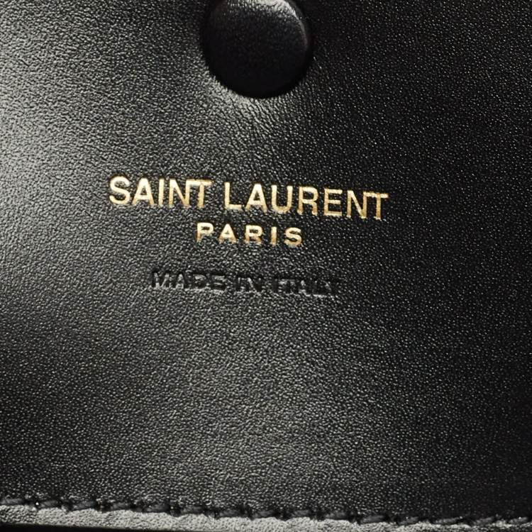 Pre Owned Saint Laurent Sac De Jour Duffle Small Black Leather Satchel