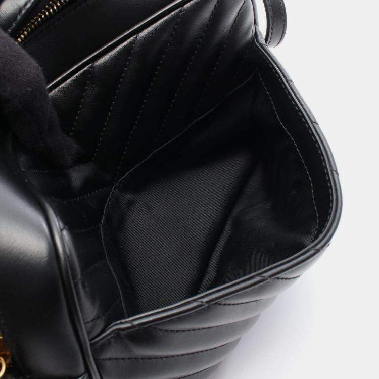 Pre Owned Saint Laurent Paris Lou Monogram Camera Bag/Shoulder Bag Leather Black