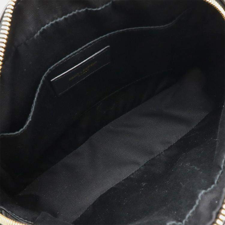 مملوكة مسبقًا Saint Laurent Paris Ysl Lou Camera Bag Shoulder Black Leather