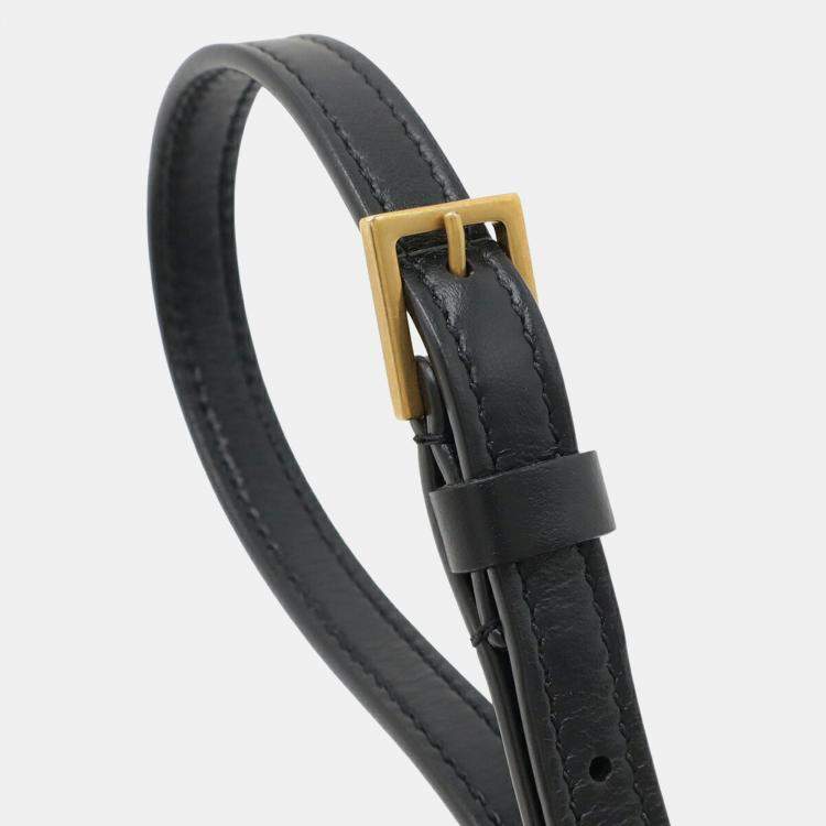 مملوكة مسبقًا Saint Laurent Paris Ysl Lou Camera Bag Shoulder Black Leather