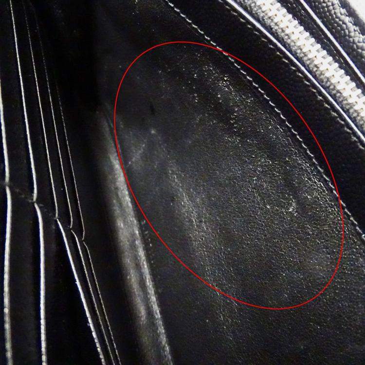 مملوكة مسبقًا Saint Laurent Shoulder Wallet Grain De Poudre Leather Cassandra Classic Chain Black