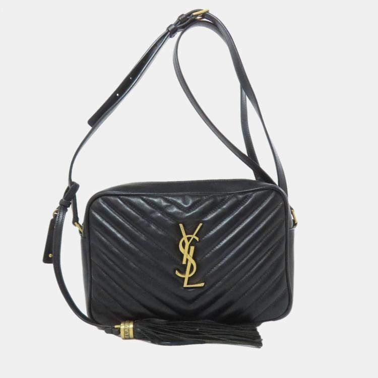 Pre Owned Saint Laurent Lou V-Stitch Shoulder Bag In Calfskin