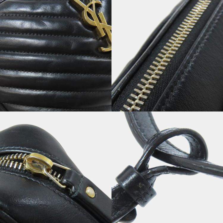 Pre Owned Saint Laurent Lou V-Stitch Shoulder Bag In Calfskin