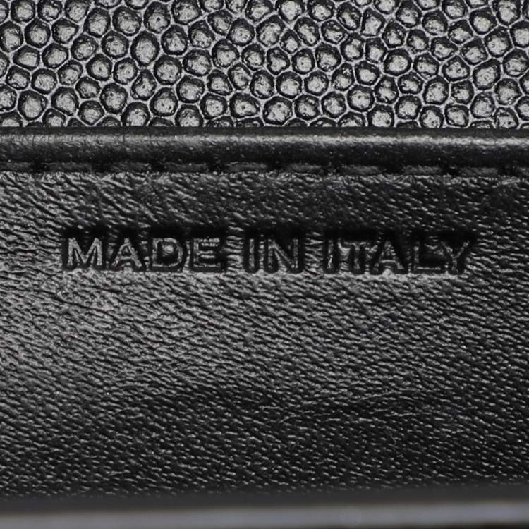 Pre Owned Saint Laurent Uptown Black Leather Wallet On Chain