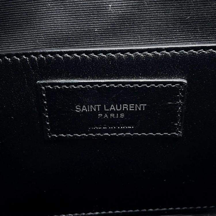 Pre Owned Saint Laurent Paris Niki Shoulder Bag Black Leather Size Small