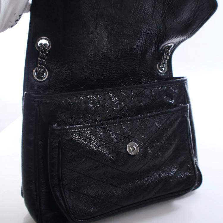 Pre Owned Saint Laurent Calfskin Medium Niki Bag