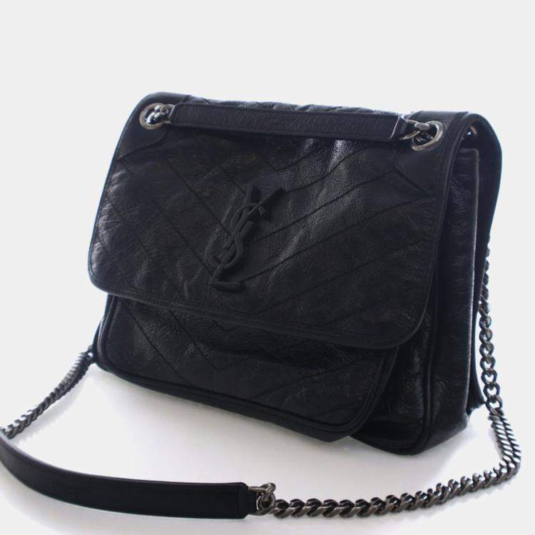 Pre Owned Saint Laurent Calfskin Medium Niki Bag