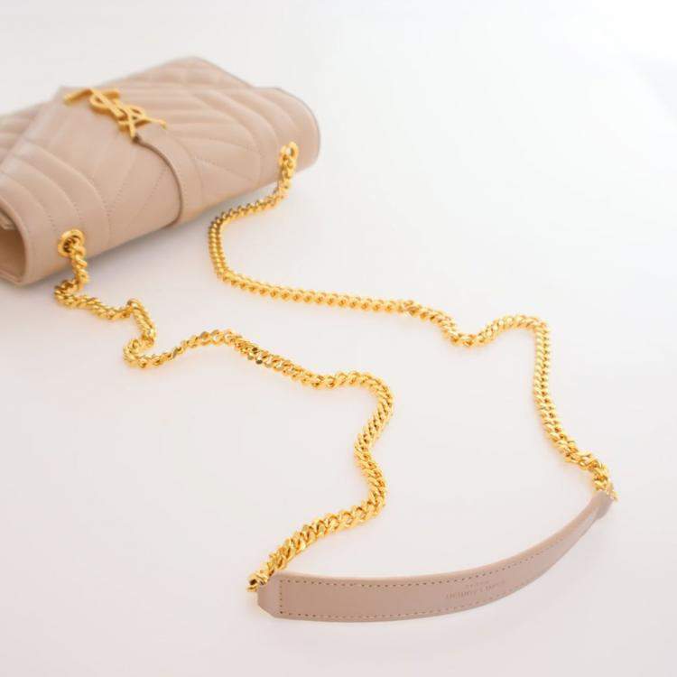 Pre Owned Saint Laurent Small Calfskin Envelope Flap Bag