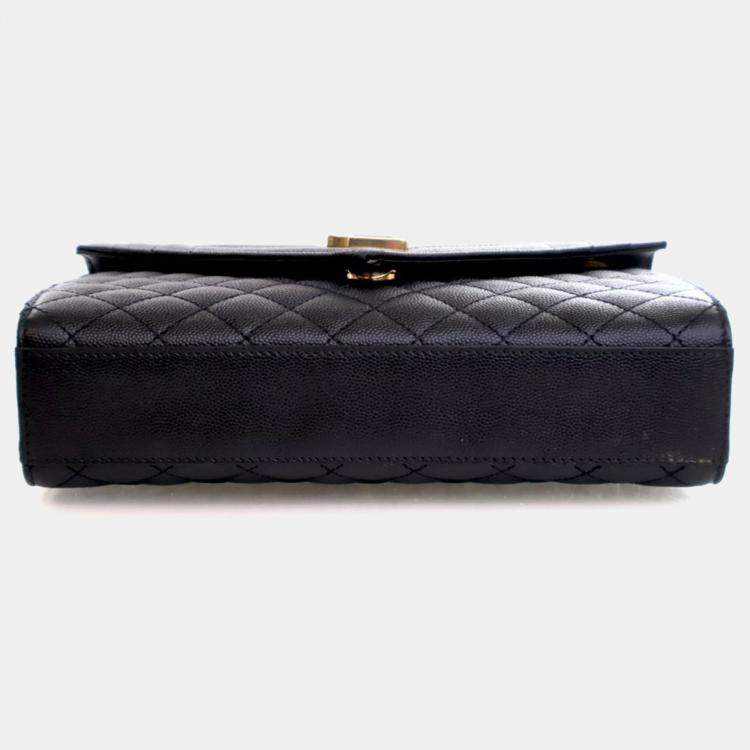 Pre Owned Saint Laurent Medium Calfskin Envelope Flap Bag