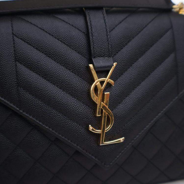 Pre Owned Saint Laurent Medium Calfskin Envelope Flap Bag
