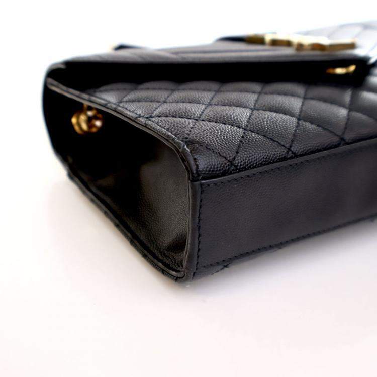 Pre Owned Saint Laurent Medium Calfskin Envelope Flap Bag