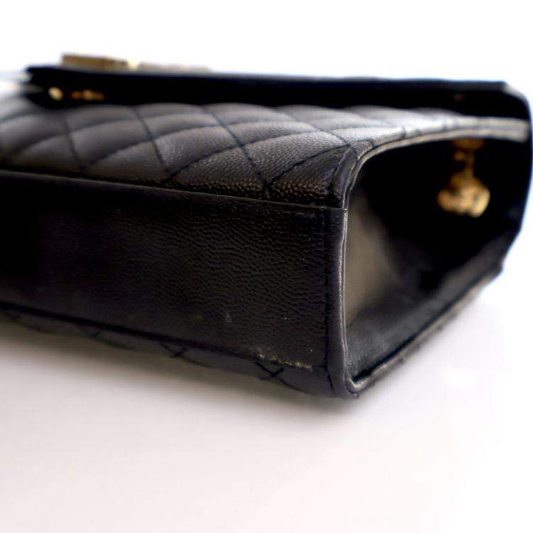 Pre Owned Saint Laurent Medium Calfskin Envelope Flap Bag