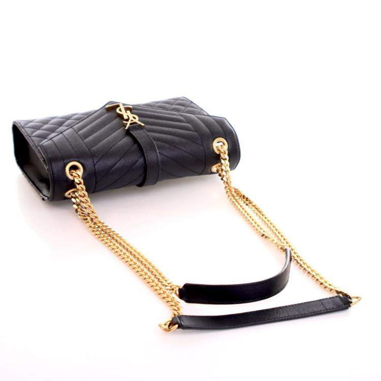 Pre Owned Saint Laurent Medium Calfskin Envelope Flap Bag