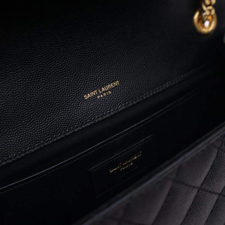 Pre Owned Saint Laurent Medium Calfskin Envelope Flap Bag