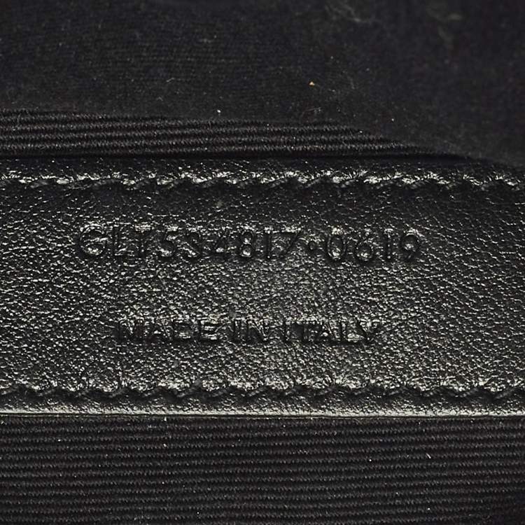 Pre Owned Saint Laurent Lou Black Matelasse Leather Belt Bag