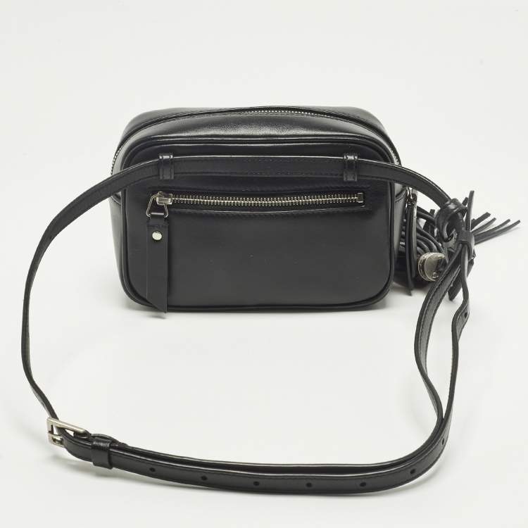 Pre Owned Saint Laurent Lou Black Matelasse Leather Belt Bag
