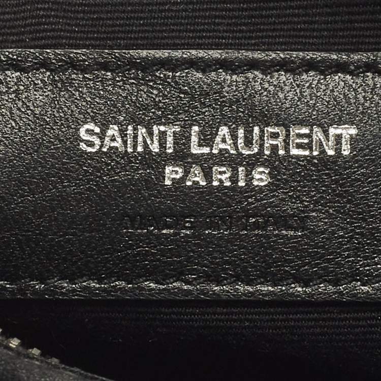 Pre Owned Saint Laurent Lou Black Matelasse Leather Belt Bag