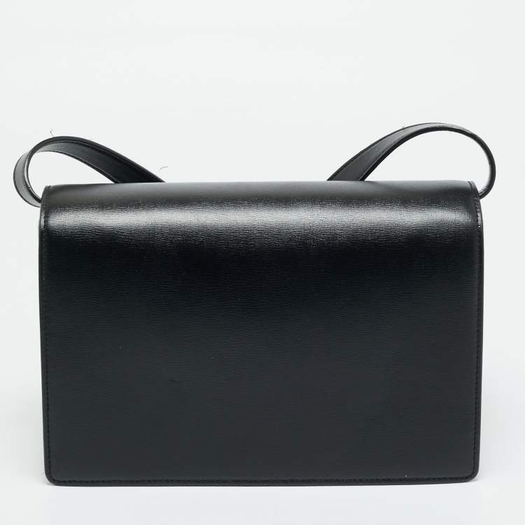 مملوكة مسبقًا Saint Laurent Bellechasse Black/Grey Leather and Suede Shoulder Bag