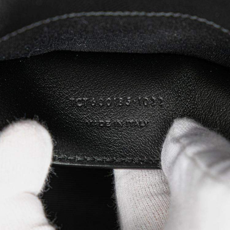 Pre Owned Saint Laurent Envelope Chain Shoulder Bag Handbag Black Gold Leather