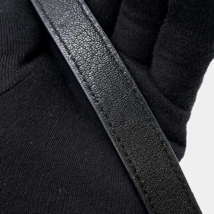 Pre Owned Saint Laurent Paris College 2Way Chain shoulder Bag Black Leather