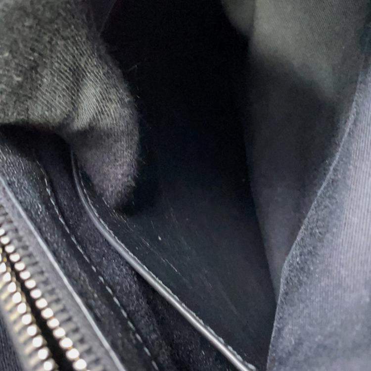 Pre Owned Saint Laurent Paris College 2Way Chain shoulder Bag Black Leather