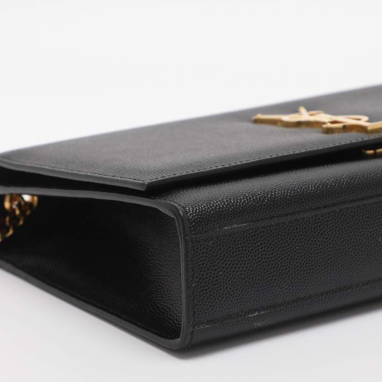 Pre Owned Saint Laurent Kate Medium Black Leather Shoulder Bag