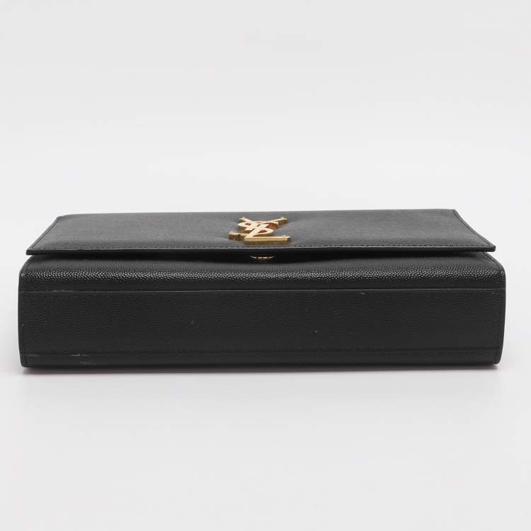 Pre Owned Saint Laurent Kate Medium Black Leather Shoulder Bag