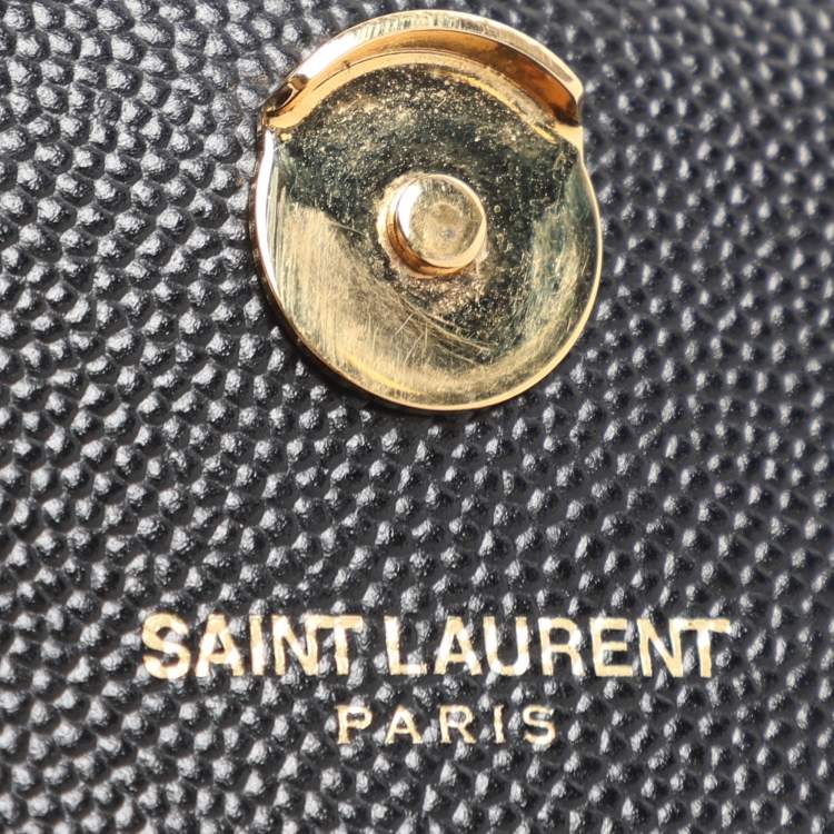 Pre Owned Saint Laurent Kate Medium Black Leather Shoulder Bag