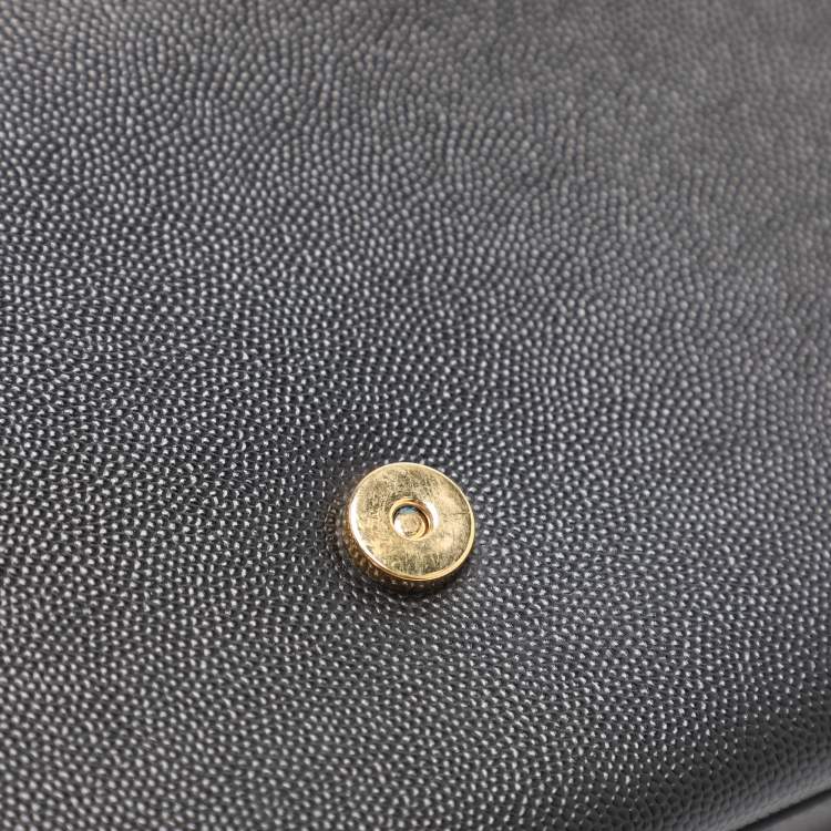 Pre Owned Saint Laurent Kate Medium Black Leather Shoulder Bag