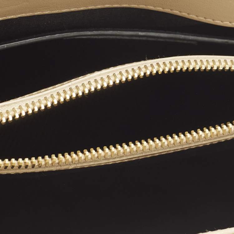 Pre Owned Saint Laurent Loulou Small Beige Matelassé Leather Shoulder Bag