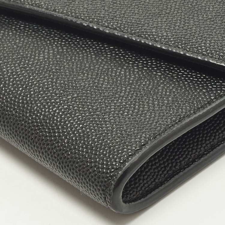 Pre Owned Saint Laurent Uptown Black Leather Wallet On Chain