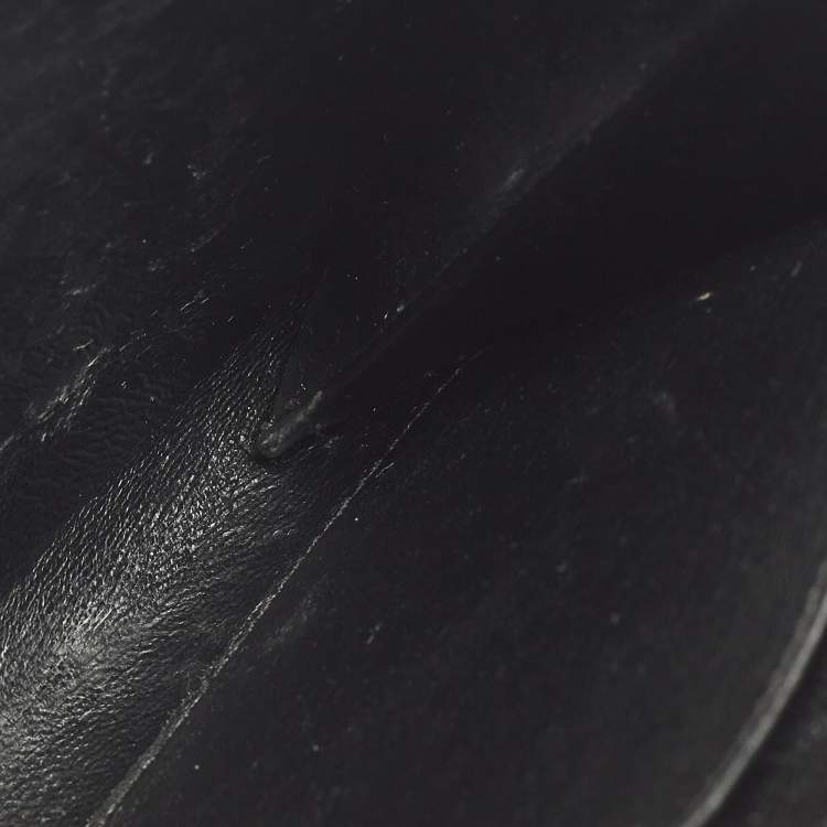 Pre Owned Saint Laurent Uptown Black Leather Wallet On Chain