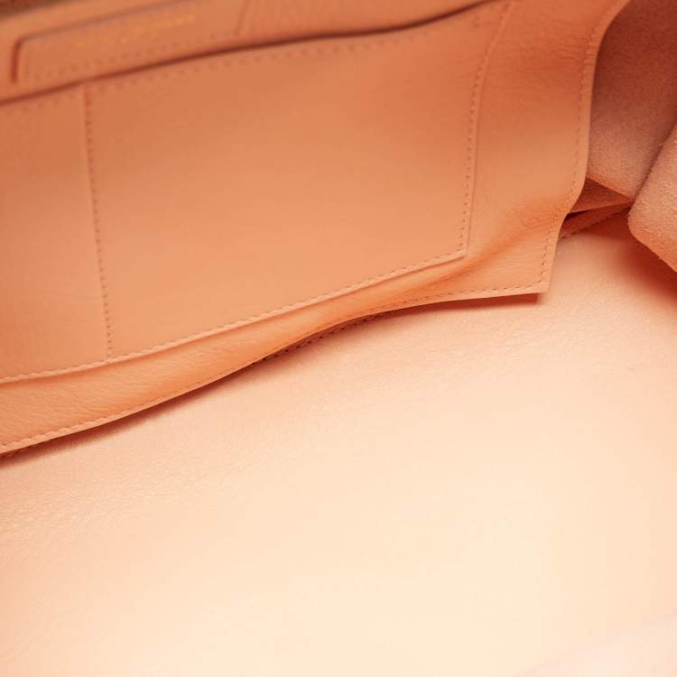 مملوكة مسبقًا Saint Laurent Cabas Chyc Medium Peach Leather Tote