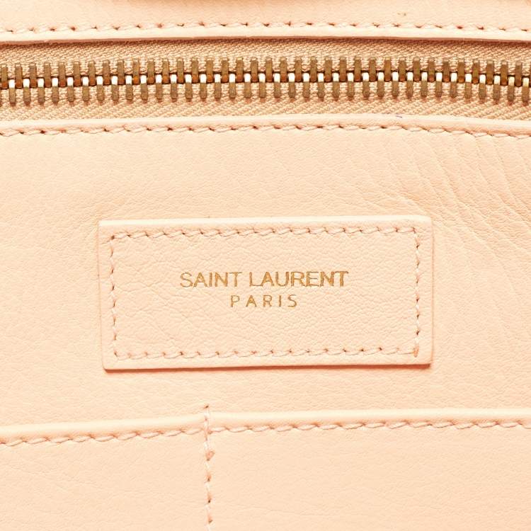 مملوكة مسبقًا Saint Laurent Cabas Chyc Medium Peach Leather Tote