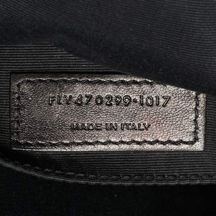 Pre Owned Saint Laurent Lou Camera Black Leather Crossbody Bag