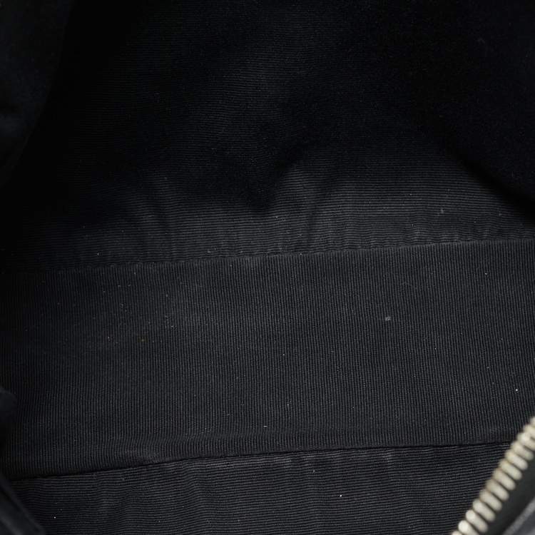 Pre Owned Saint Laurent Lou Camera Black Leather Crossbody Bag