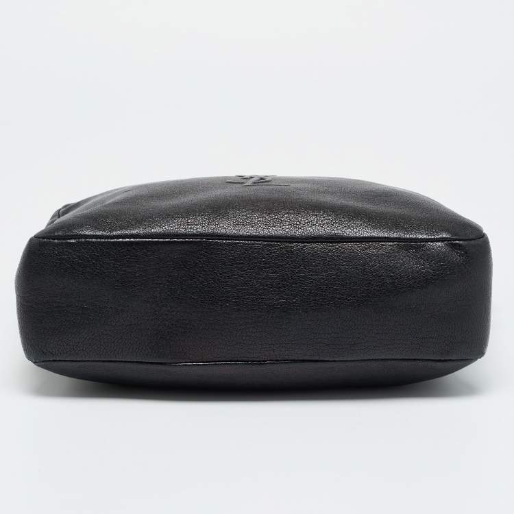Pre Owned Saint Laurent Lou Camera Black Leather Crossbody Bag