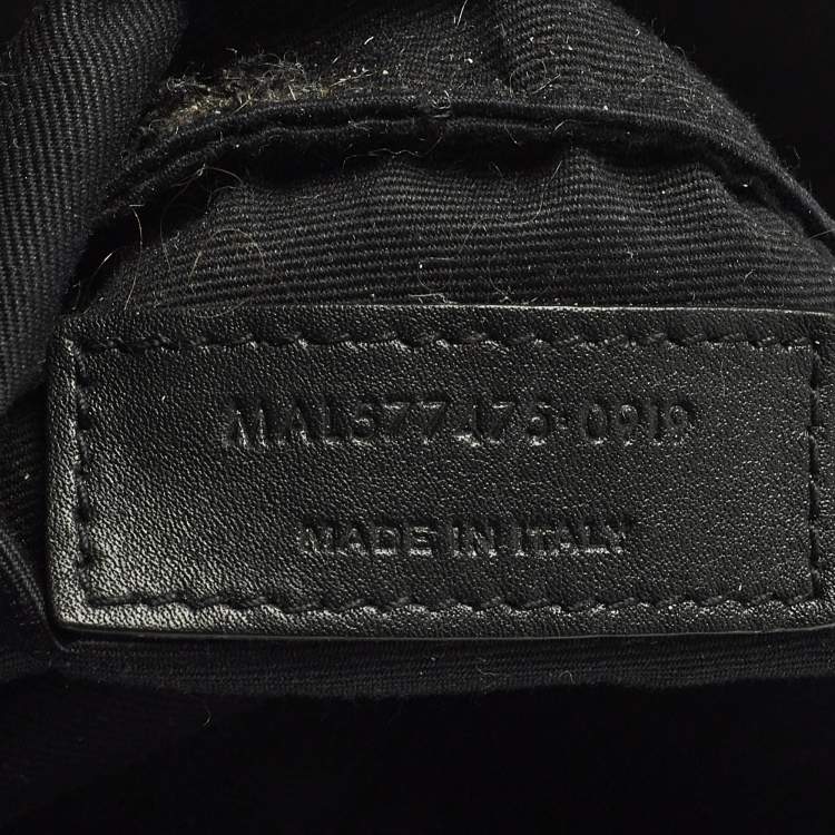 Pre Owned Saint Laurent Loulou Medium Black Puffer Patent Leather Shoulder Bag