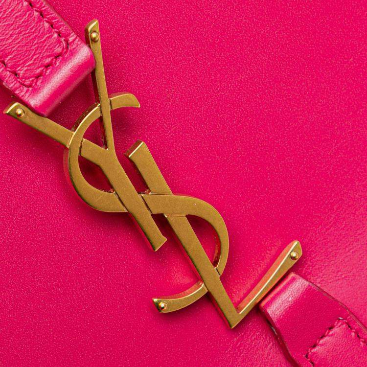 Pre Owned Saint Laurent Paris Pink Smooth Leather Le 5 a 7 Shoulder Bag