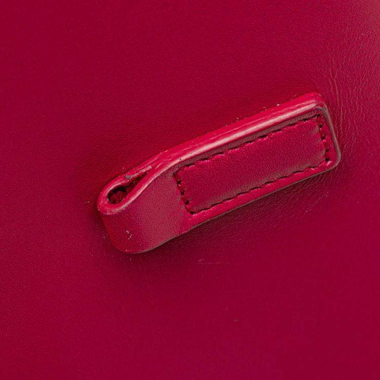 Pre Owned Saint Laurent Paris Pink Smooth Leather Le 5 a 7 Shoulder Bag