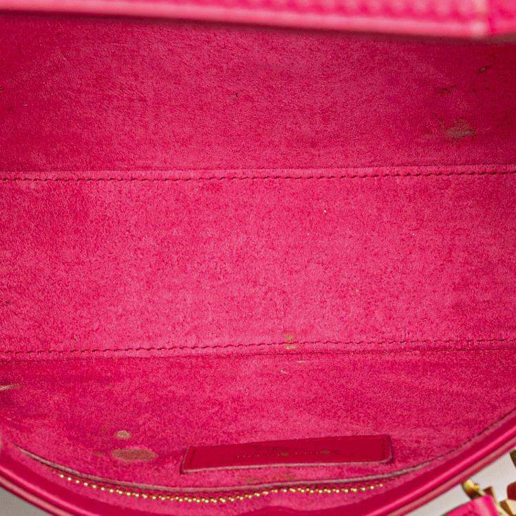 Pre Owned Saint Laurent Paris Pink Smooth Leather Le 5 a 7 Shoulder Bag