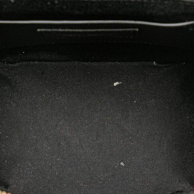 Pre Owned Saint Laurent Paris White Grain de Poudre Quilted 80's Vanity Bag