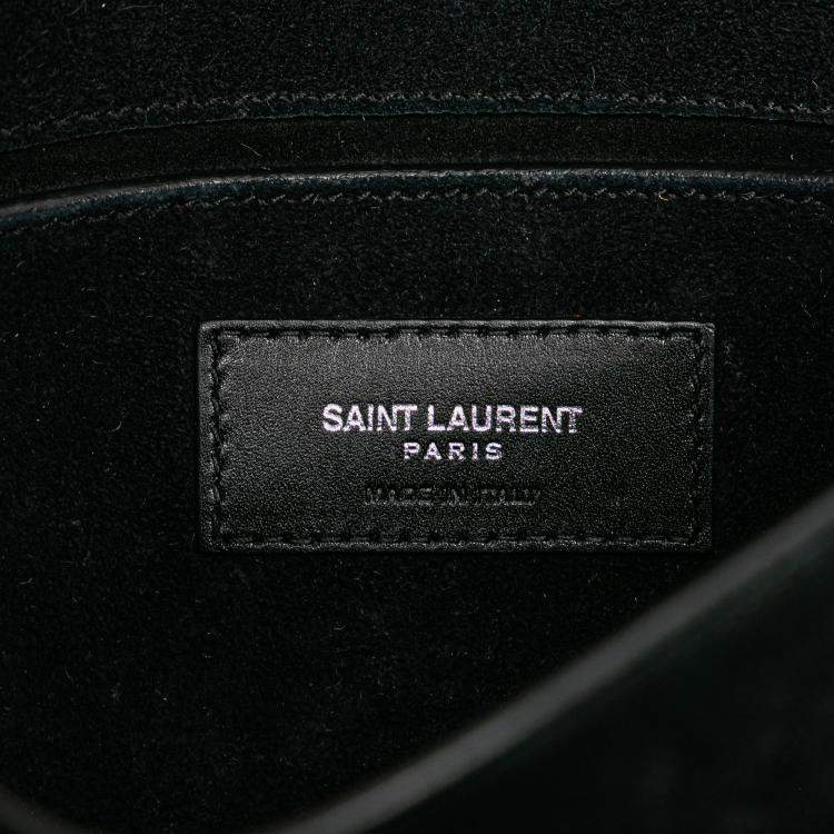 مملوكة مسبقًا Saint Laurent Paris Black Medium Studded Calfskin Monogram Sunset Crossbody