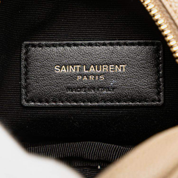 Pre Owned Saint Laurent Paris Brown Baby Matelasse Grain De Poudre Monogram Lou Camera Bag